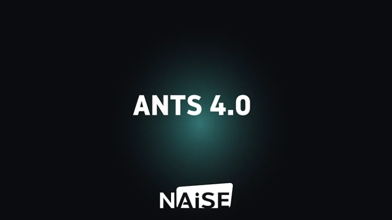 ANTS 4.0 and NAiSE project branding representing bio-inspired autonomous intralogistics and self-organizing material flow research