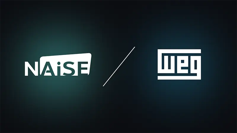 NAiSE and WEG partnership logo representing collaborative autonomous mobile robot and intralogistics platform integration