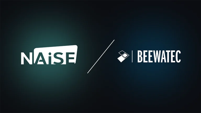 NAiSE and BeeWaTec partnership logo representing autonomous mobile robot and unified intralogistics platform collaboration