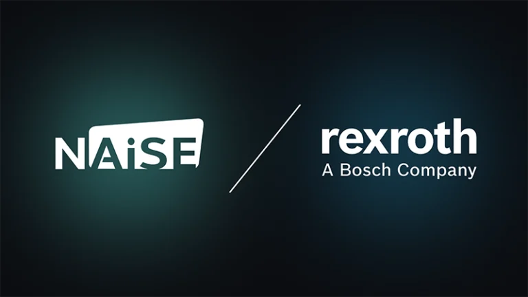 NAiSE and Bosch Rexroth partnership logo representing intelligent factory automation and intralogistics collaboration