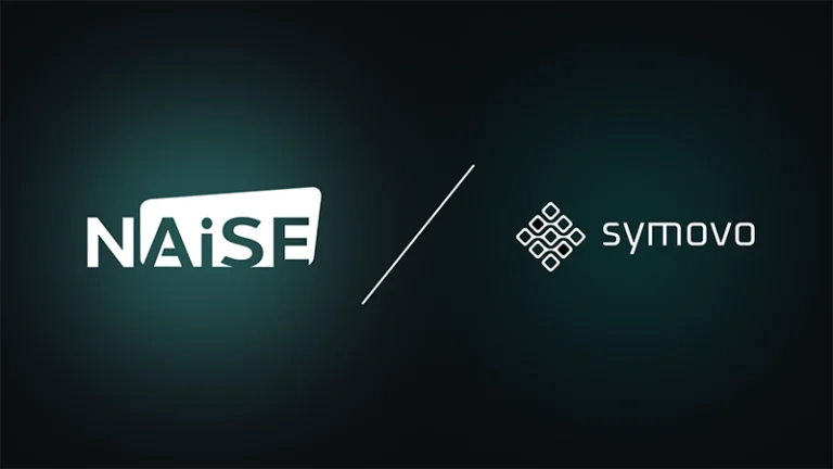 NAiSE and symovo partnership logo representing accessible automation and intelligent intralogistics for small and medium enterprises