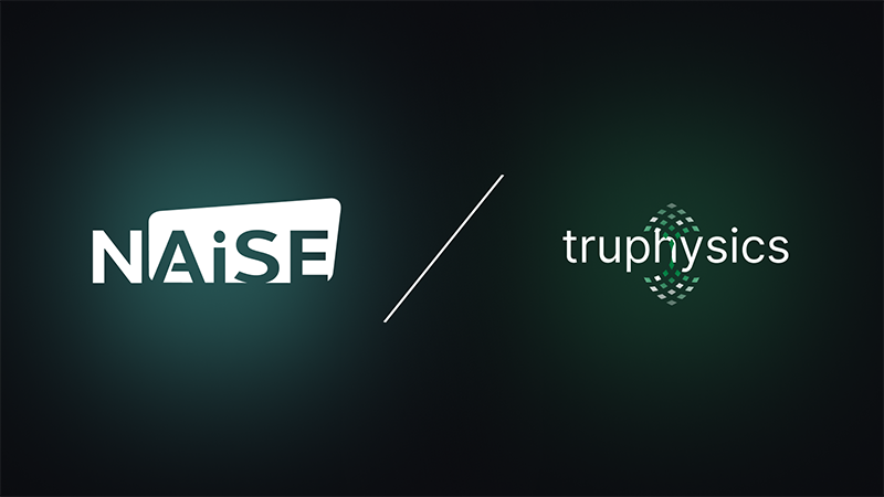 NAiSE and TruPhysics partnership logo representing modular robotics platform and intelligent intralogistics collaboration
