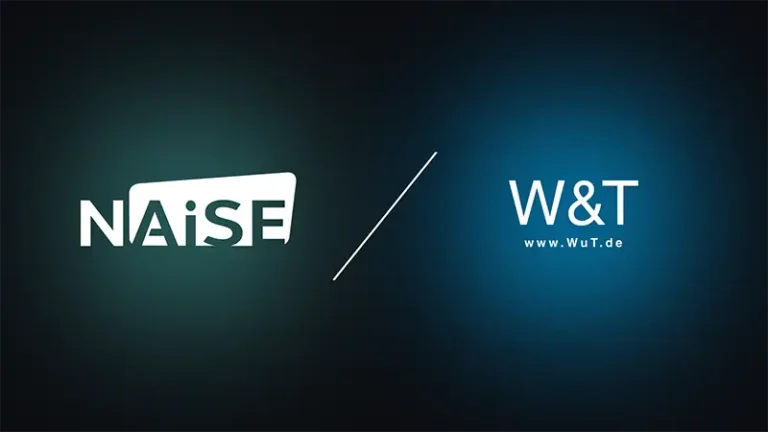 NAiSE and Wiesemann & Theis partnership logo representing intelligent building infrastructure and intralogistics traffic management collaboration