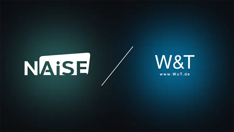 NAiSE and Wiesemann & Theis partnership logo representing intelligent building infrastructure and intralogistics traffic management collaboration